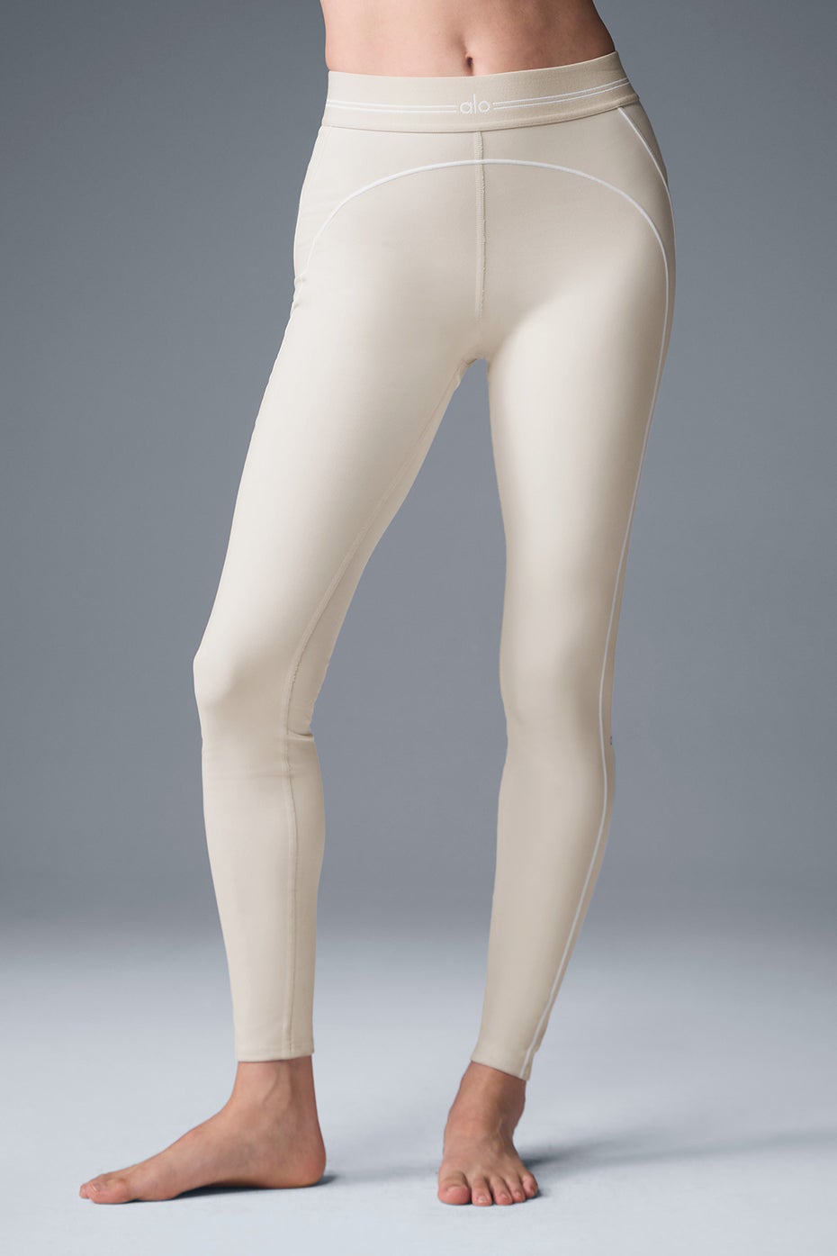 Legging cintura alta Heart Throb Airbrush - lait d'avoine