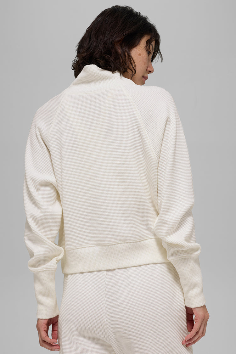 Jersey de cuello alto con mangas - Waffle Weekend Escape "nuevo"